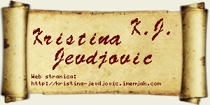 Kristina Jevđović vizit kartica